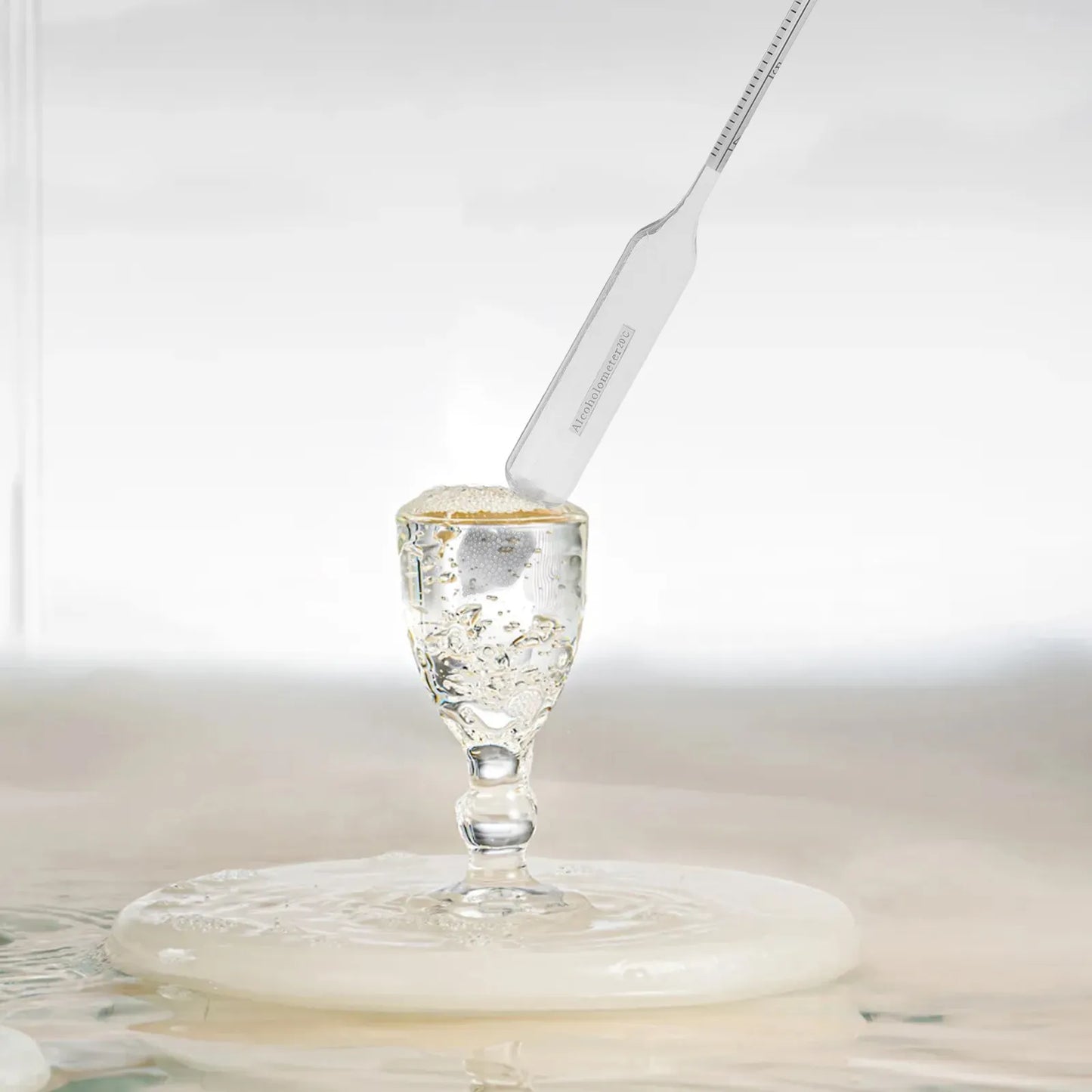 1Set Brewing Hydrometer Accurate Alcohol Density Measurer for Distilled Spirits Alcohol Homebrewing Testing Equipment