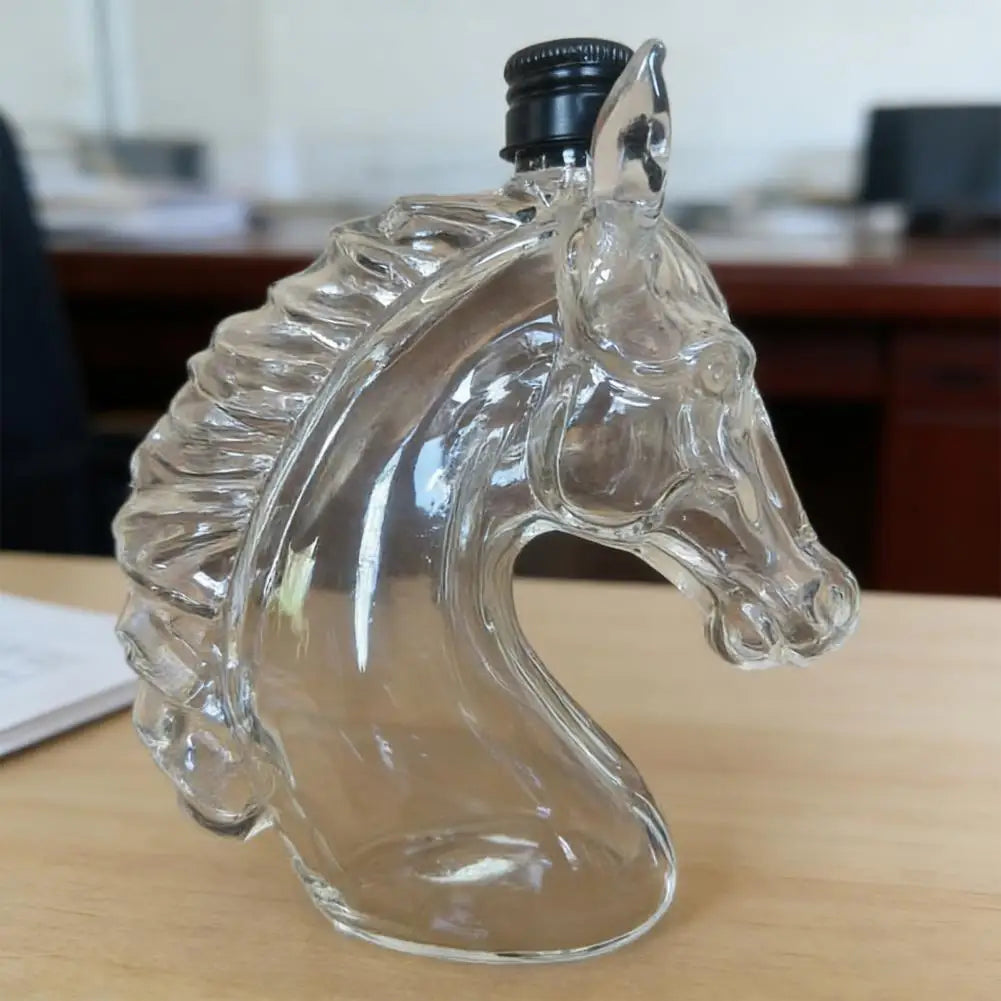 Horse Head Decanter Whiskey Decanter Unique Horse Head Whiskey Decanter Bottle Glass Liquor Container Elegant Bar Decor for Home