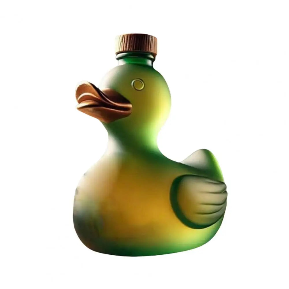 Duck Whiskey Bottle Glass Animal Decanter Fun Duck Shape Wine Bottle 100ml Capacity Artistic Decanter Decoration for Bar Office