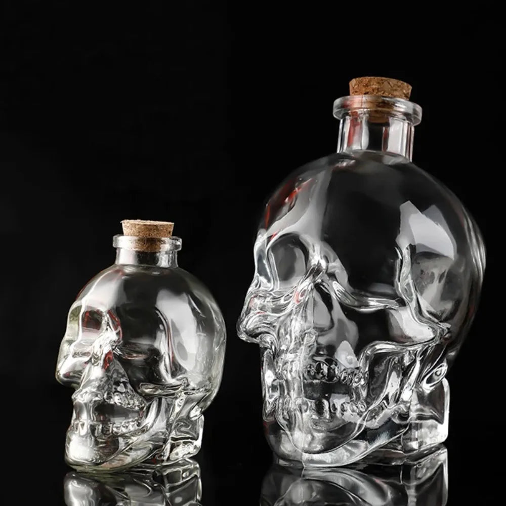 180-750ML Creativity Glass Skull Head Cup Vodka-Shot Whiskey Wine Drinking Bottle Decanter Drinkware Bar Tools Halloween Gifts