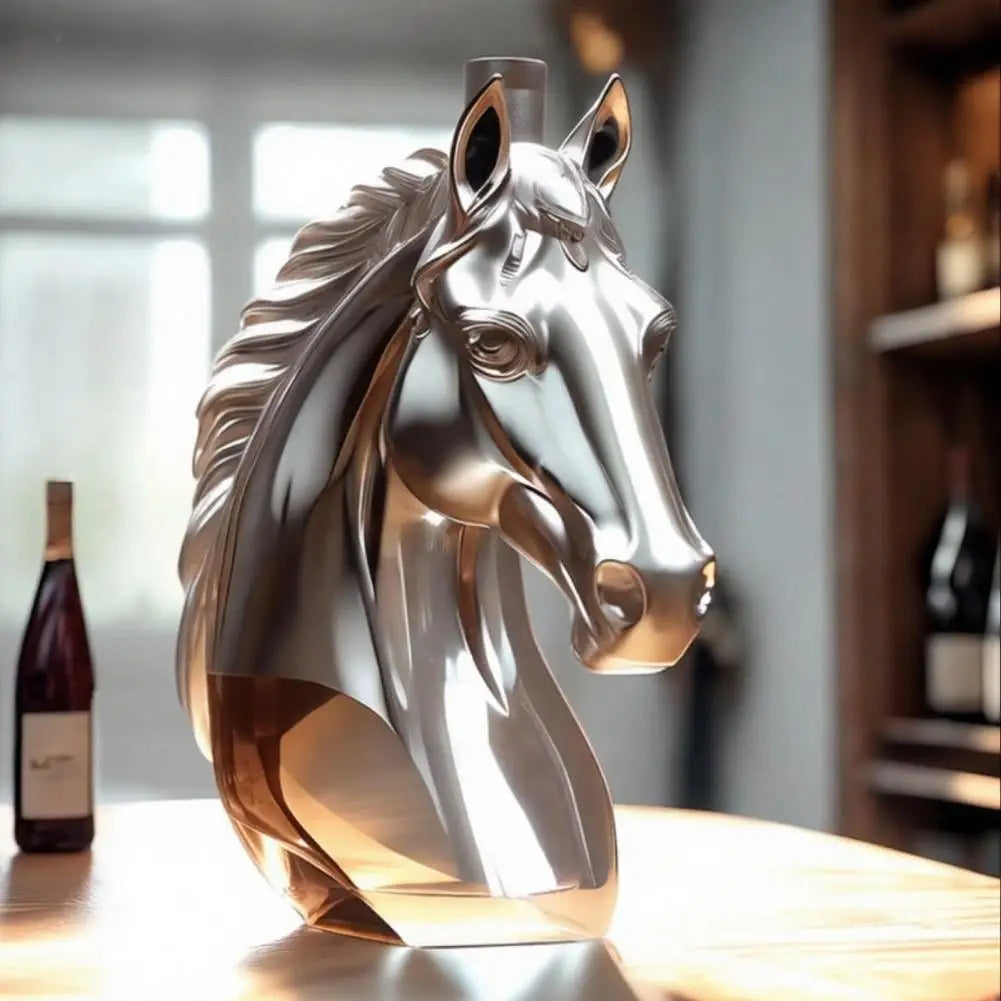 Horse Head Decanter Whiskey Decanter Unique Horse Head Whiskey Decanter Bottle Glass Liquor Container Elegant Bar Decor for Home