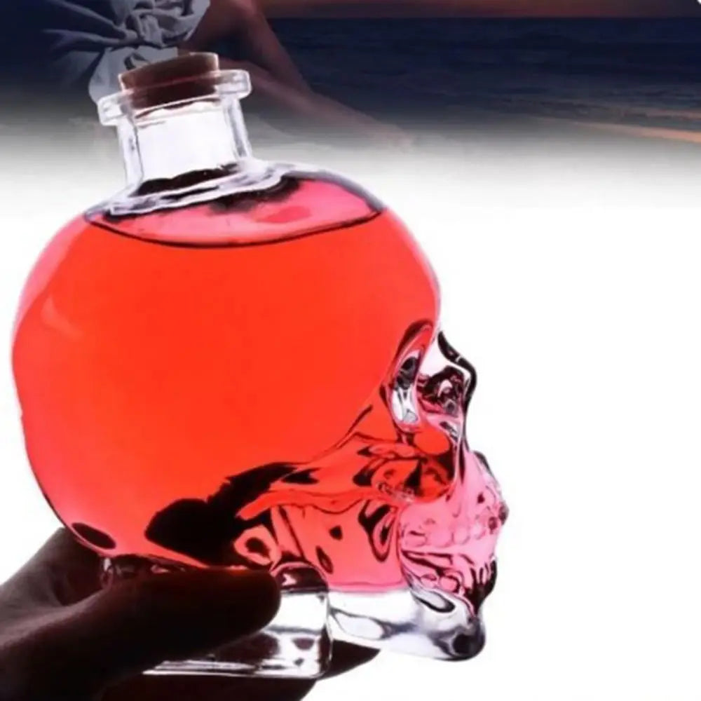 180-750ML Creativity Glass Skull Head Cup Vodka-Shot Whiskey Wine Drinking Bottle Decanter Drinkware Bar Tools Halloween Gifts