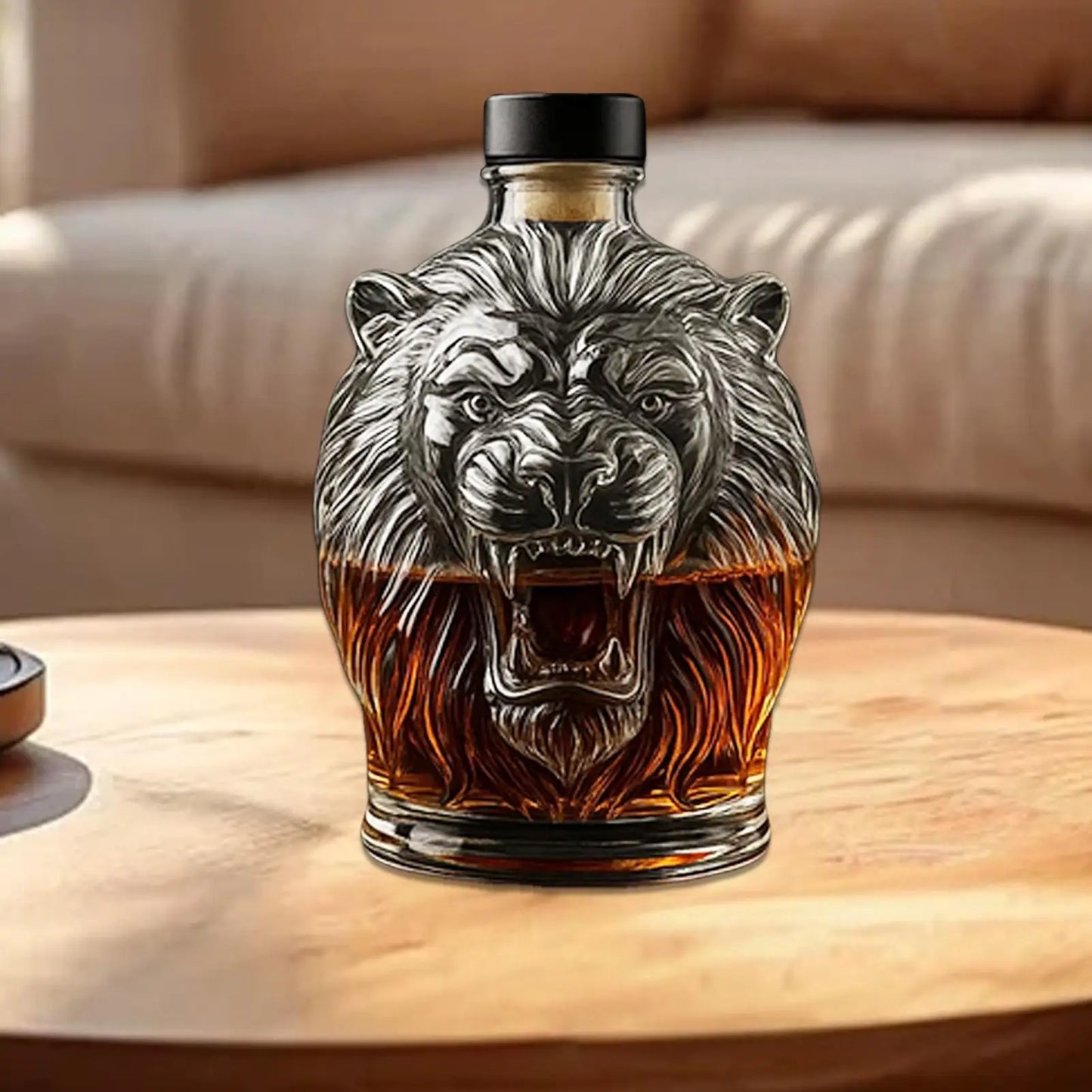 Whiskey Decanter Liquor Dispenser Decanter Bottle Animal Profile Wine Container For Men Father Husband Dad Boyfriend Him