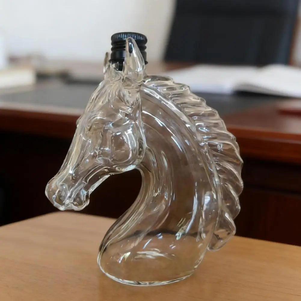 Horse Head Decanter Whiskey Decanter Unique Horse Head Whiskey Decanter Bottle Glass Liquor Container Elegant Bar Decor for Home