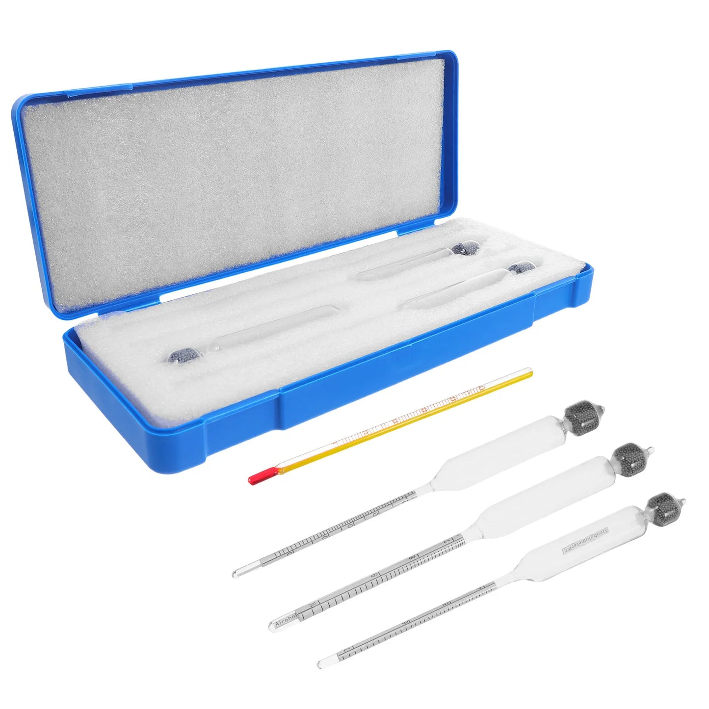 1Set Brewing Hydrometer Accurate Alcohol Density Measurer for Distilled Spirits Alcohol Homebrewing Testing Equipment