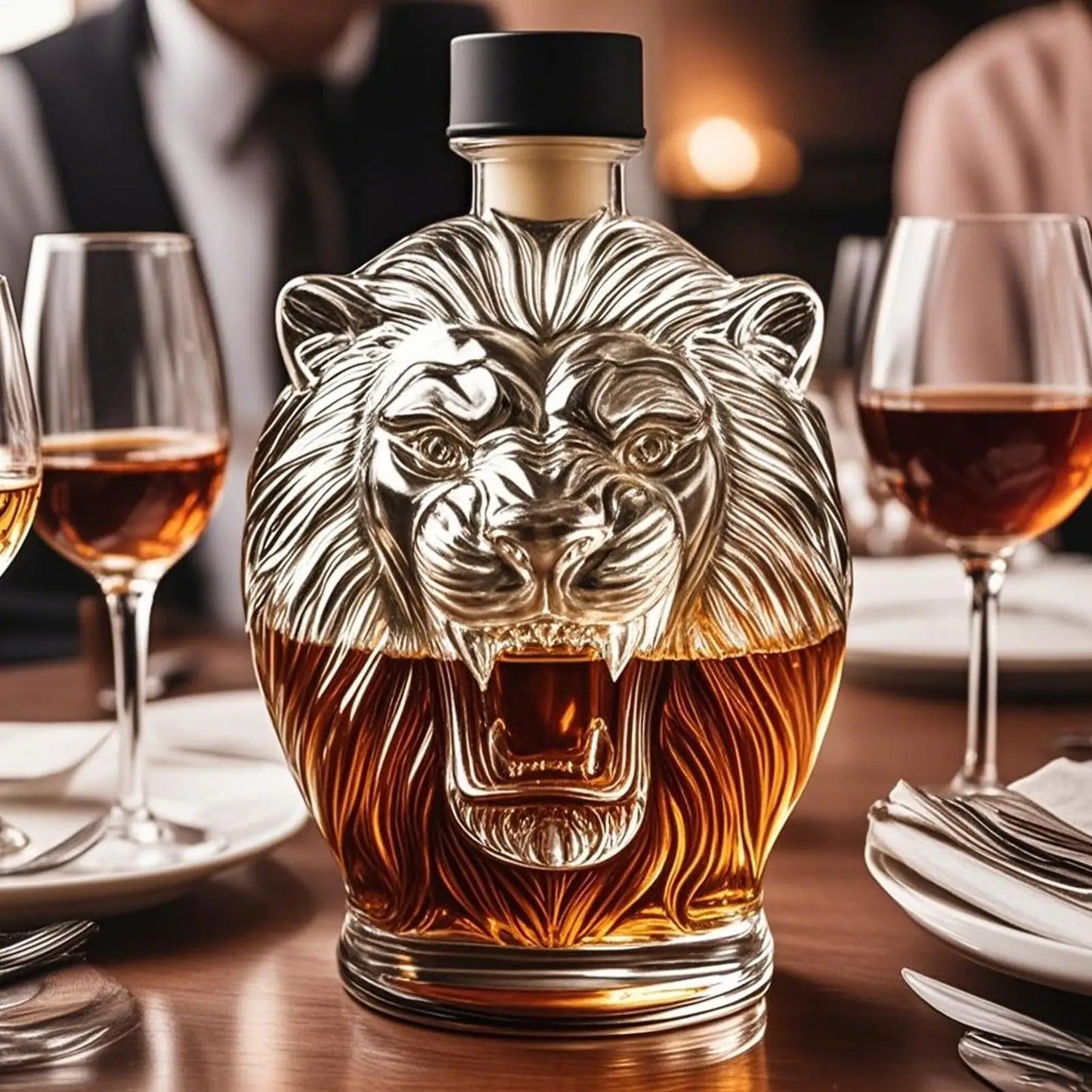 Whiskey Decanter Liquor Dispenser Decanter Bottle Animal Profile Wine Container For Men Father Husband Dad Boyfriend Him