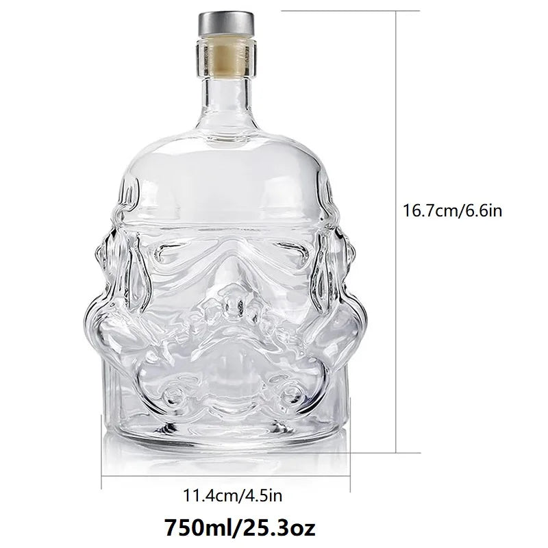 650ml Creative Storm Trooper Decanter White Soldier Glass Jug Liquor Bottle Whiskey Wine Brandy Scotch Bourbon Vodka Decanter