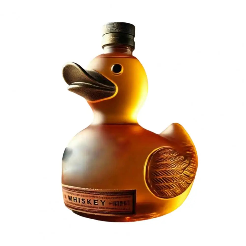 Duck Whiskey Bottle Glass Animal Decanter Fun Duck Shape Wine Bottle 100ml Capacity Artistic Decanter Decoration for Bar Office