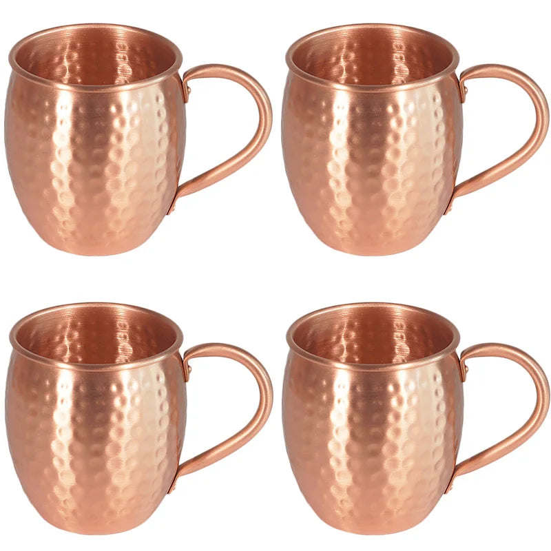 Pure Copper Moscow Mule Mug 350ml – Handcrafted Copper Cup for Cocktails, Mojitos, Whiskey, Beer – Classic Hammered Finish
