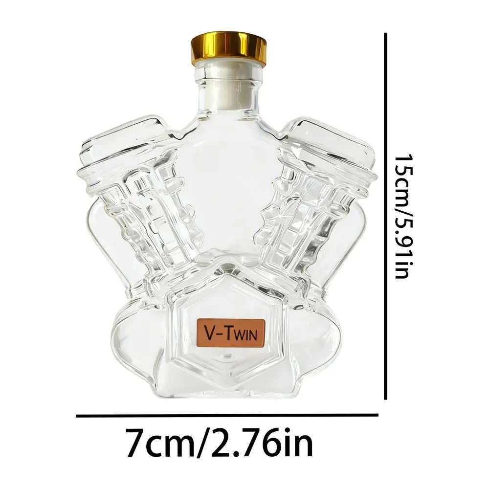 Empty Whiskey Bottles Household Wine Decanter Decorative Motorcycle Engine Shape Alcohol Container for Dining Room Display
