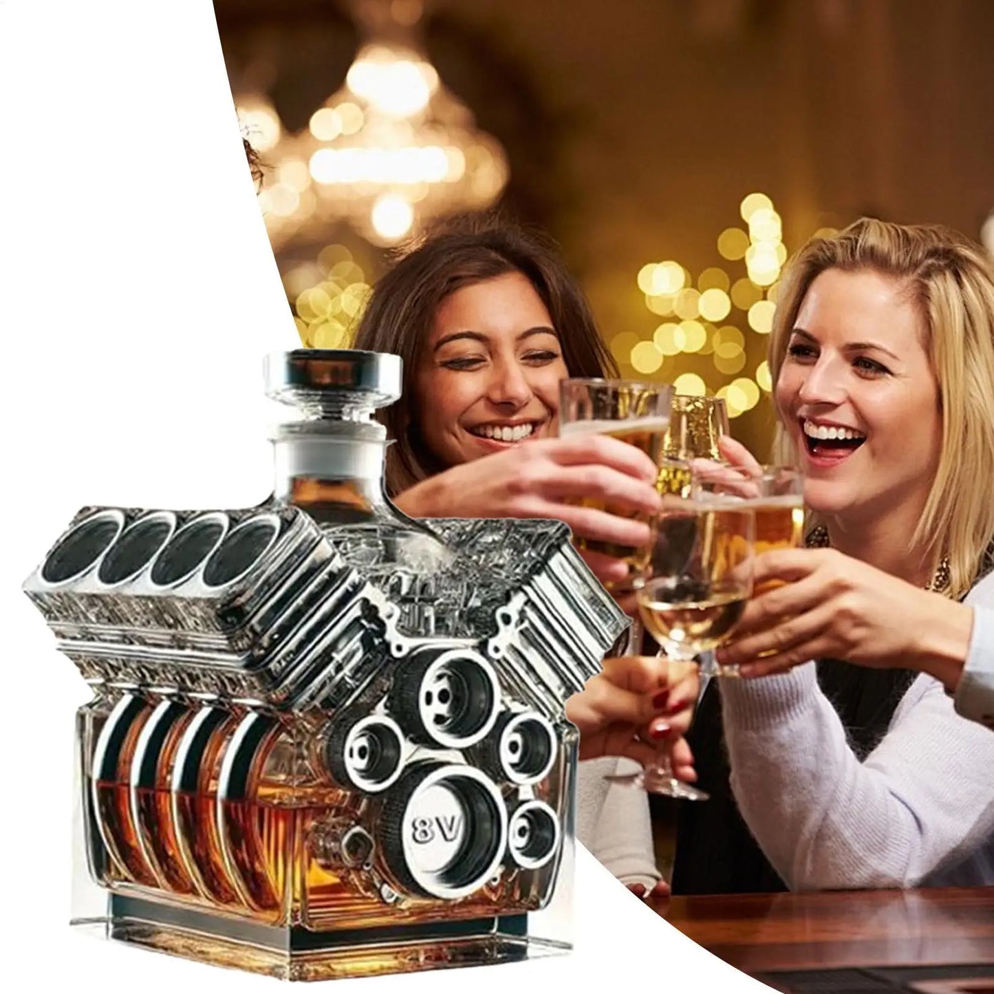 Liquor Decanters V8 Engines Shape Alcohol Decanter Bottle Home Bar Decoration for Valentine's Day Tequila Bourbon Brandy Wedding