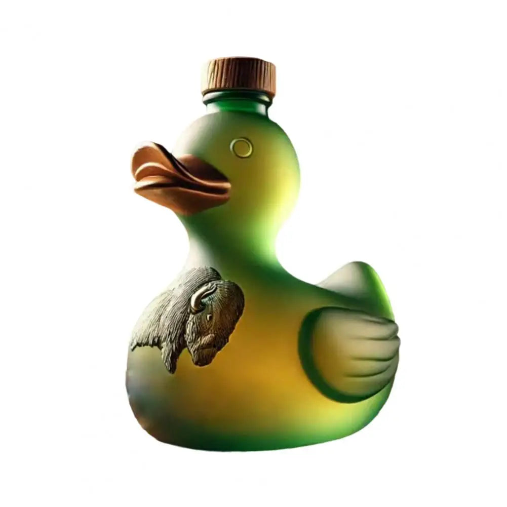Duck Whiskey Bottle Glass Animal Decanter Fun Duck Shape Wine Bottle 100ml Capacity Artistic Decanter Decoration for Bar Office