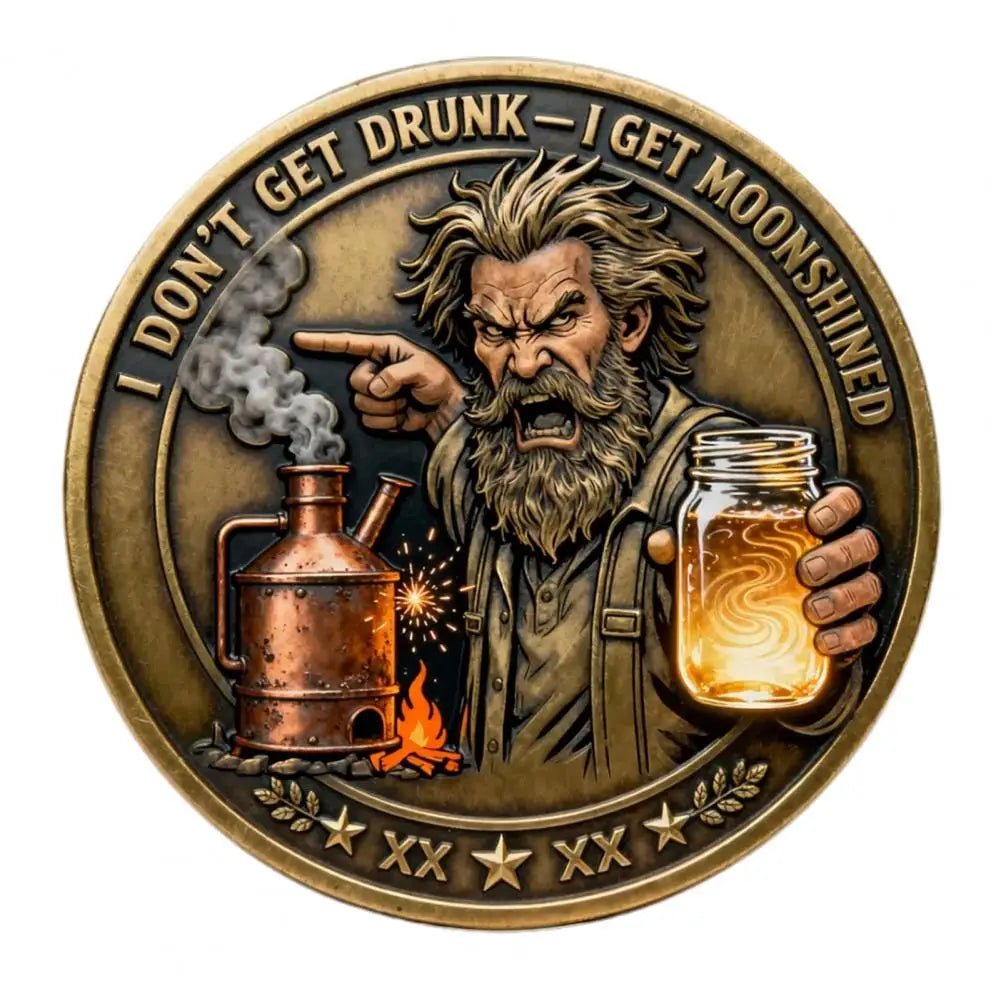 Moonshine Outlaws Club Token Moonshine Outlaws Club Vintage Metal Coin Double-sided Skull Souvenir Token for Enthusiasts
