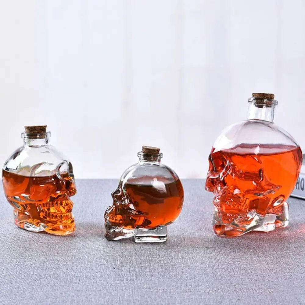 180-750ML Creativity Glass Skull Head Cup Vodka-Shot Whiskey Wine Drinking Bottle Decanter Drinkware Bar Tools Halloween Gifts