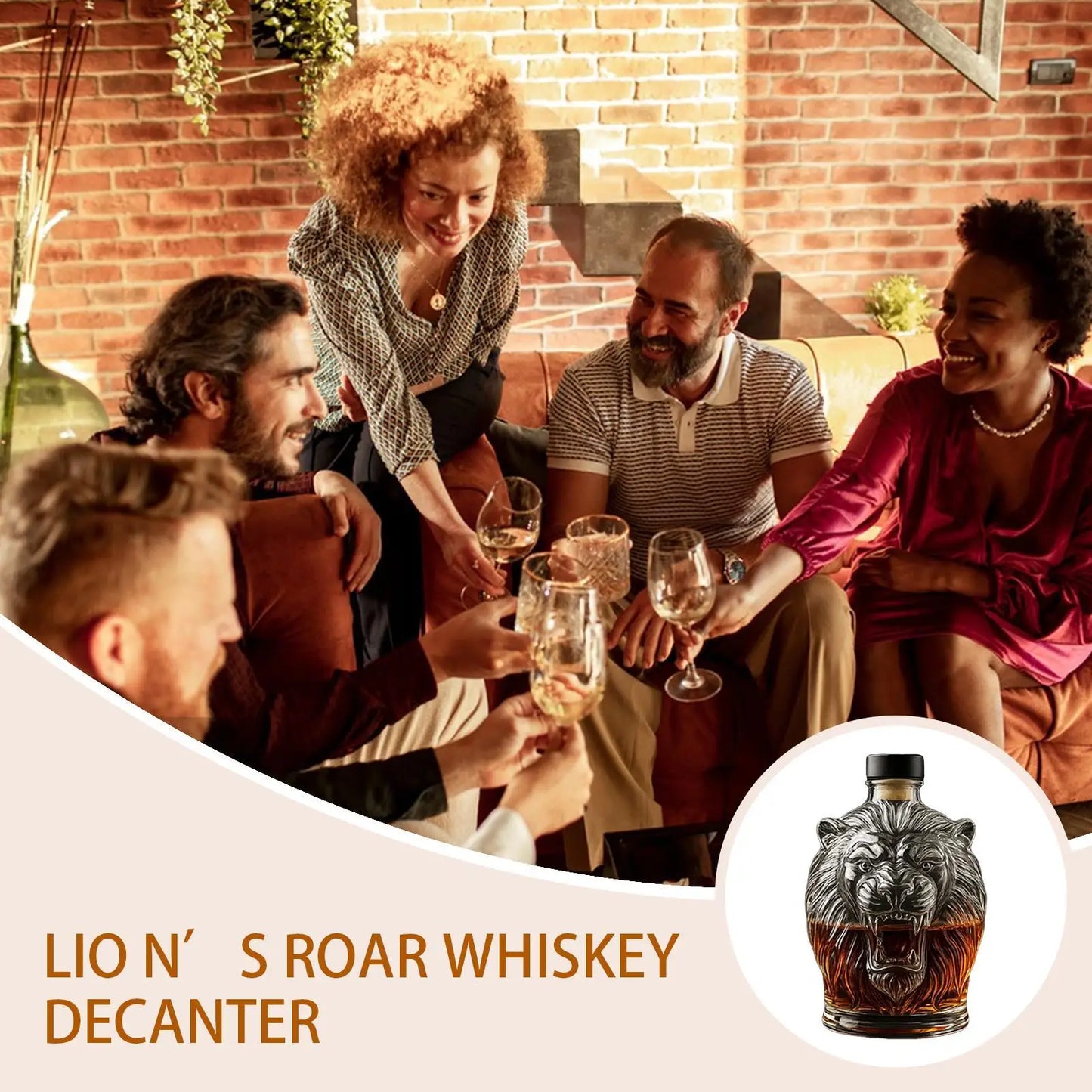 Whiskey Decanter Liquor Dispenser Decanter Bottle Animal Profile Wine Container For Men Father Husband Dad Boyfriend Him