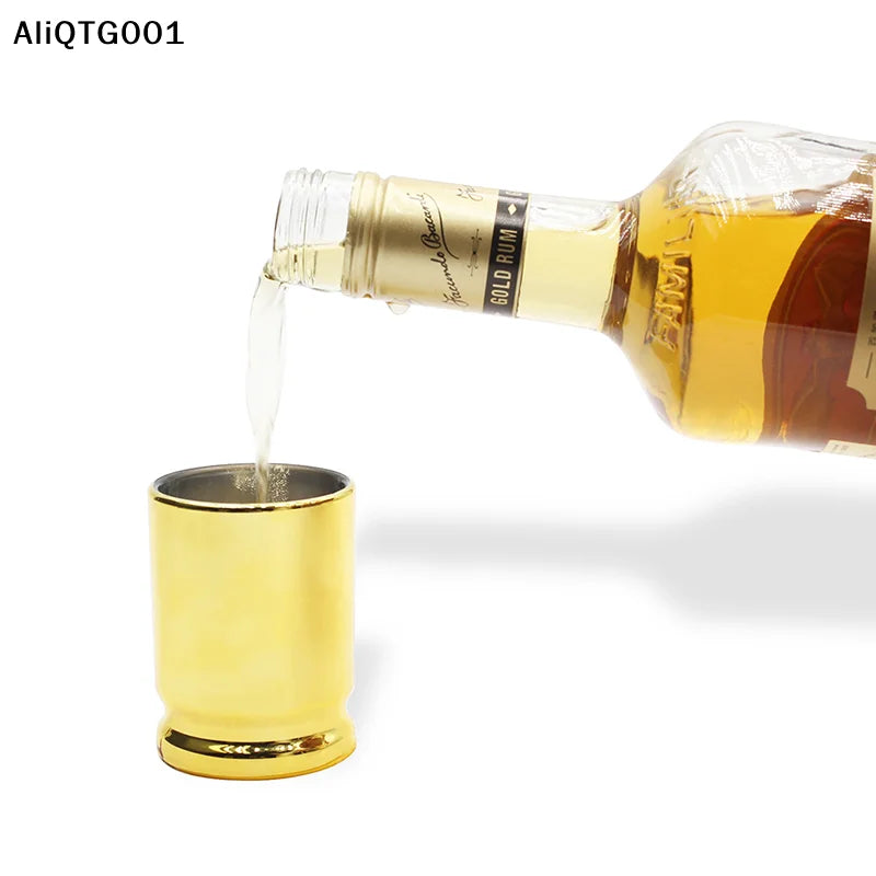 4Pcs/Set Bullet Caliber Travel Wine Glasses Set Whiskey Shot Glasses for Nightclub Bar Party Drinking